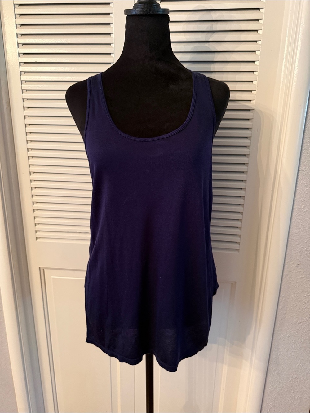 Armani Exchange Deep Navy Scoop Neck Tank Top
